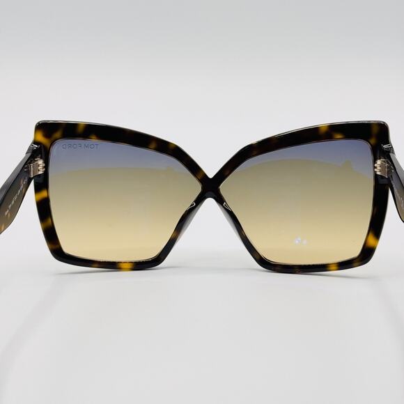 Tom Ford Sunglasses Fiore TF1195 52B Havana Frame Gradient Brown Lens 63-6-140 main image 8